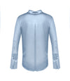 Garcon Shirt - Stretch Silk Charmeuse - Ice Blue