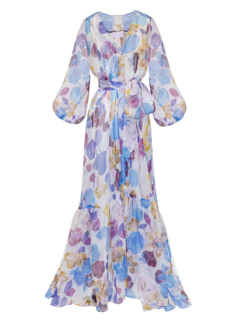 Aliett Maxi Dress - Blue Floral