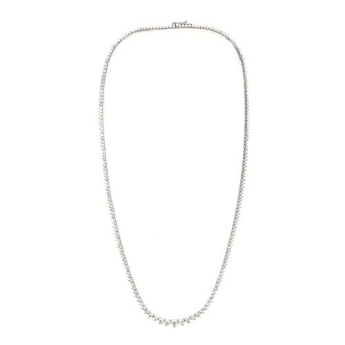 Diamond Tennis in White Gold Necklace