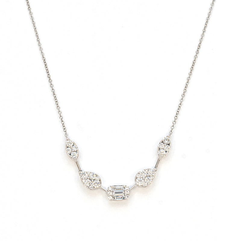 Multi Geometric Diamonds Necklace