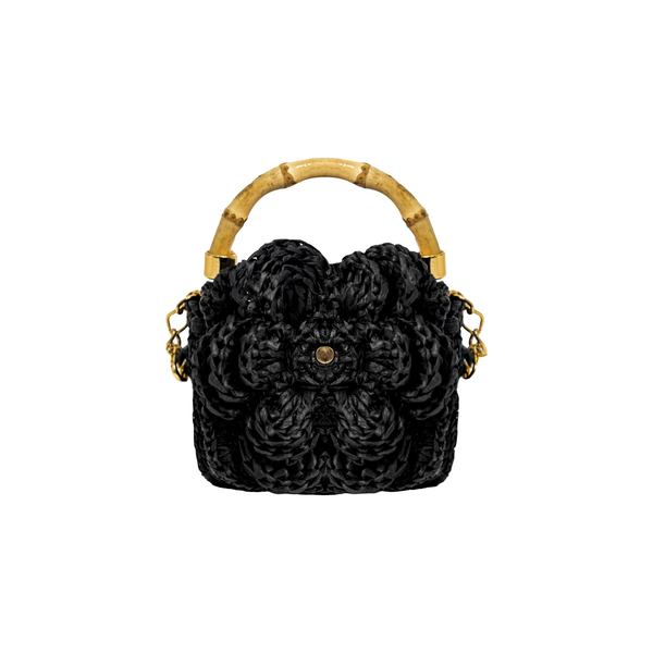 バッグ MURRAL  flower lace mini bag (Black) Classic lace bag