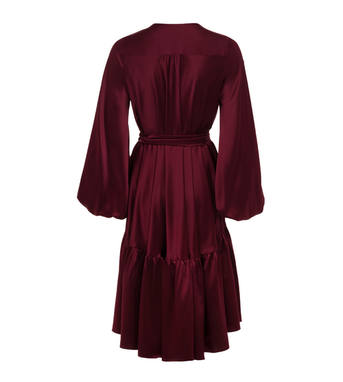 Petra Dress Silk Charmeuse 30MM in Burgundy