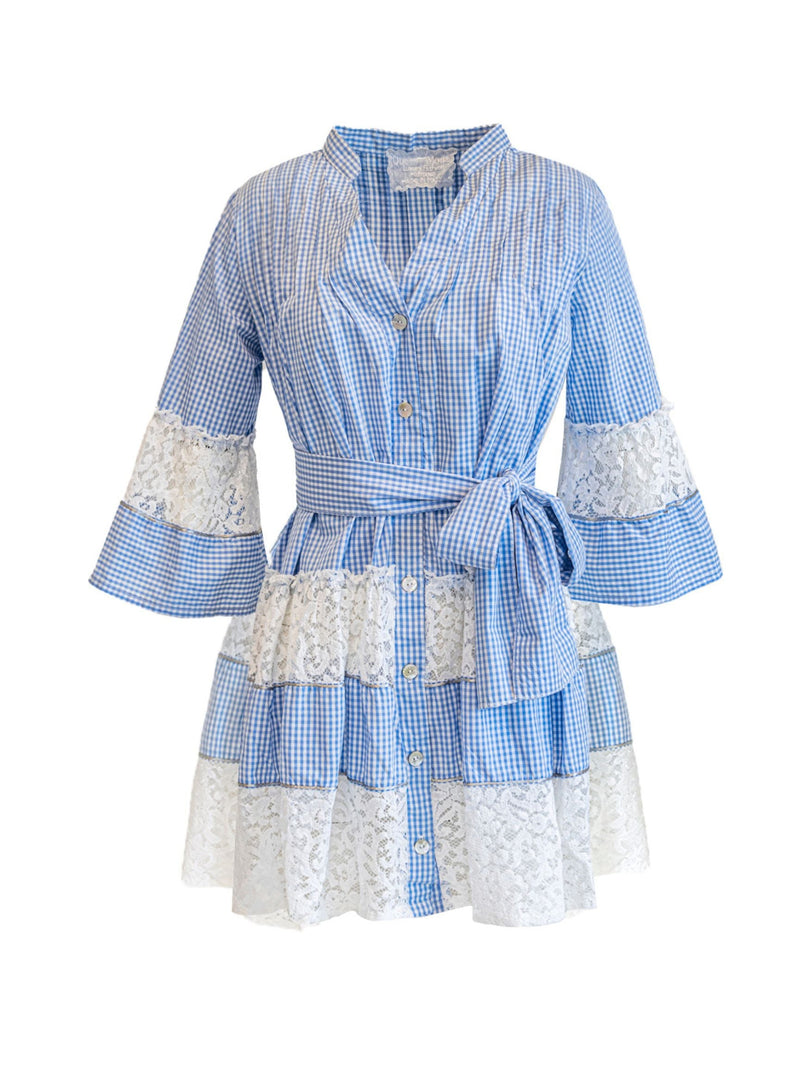 Janira Dress - Blue/White