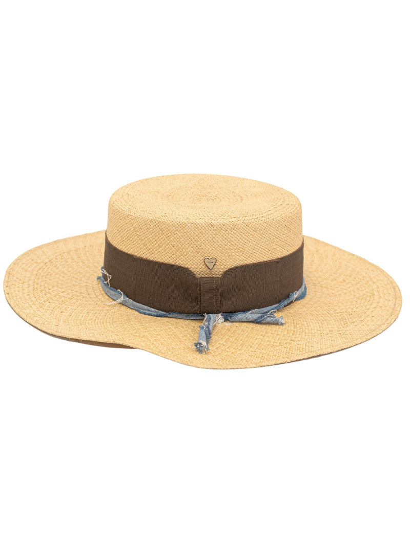 Hat - boater-100% Straw Boater