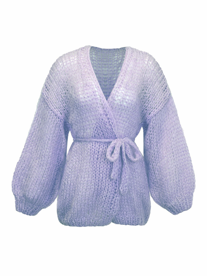 Mohair Oversized Cardigan - Soft Lilac