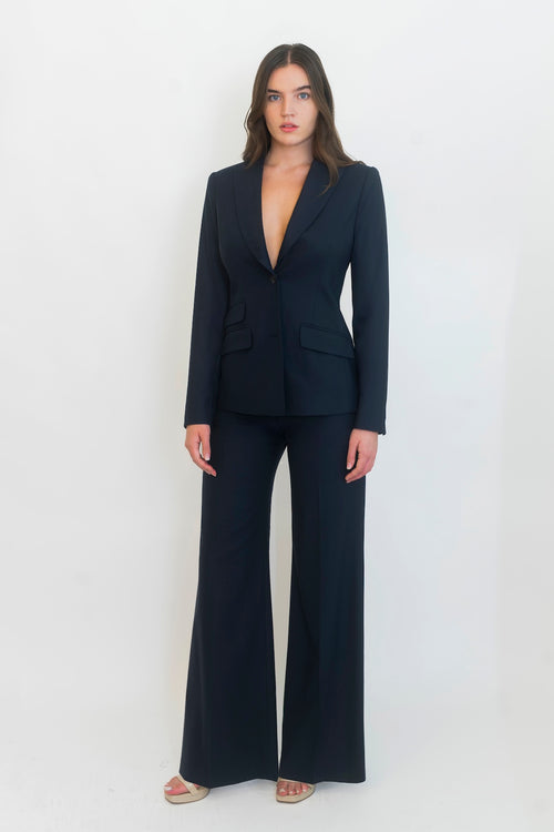 Stephanie Pant - Wool - Navy