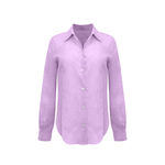 Bevie Button Down Shirt- Lavender Linen