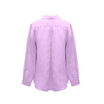 Bevie Button Down Shirt- Bubblegum Linen