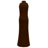 Lysandra Dress with ruffle neck-silk georgette double layer