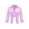 Bevie Button Down Shirt- Lavender Linen