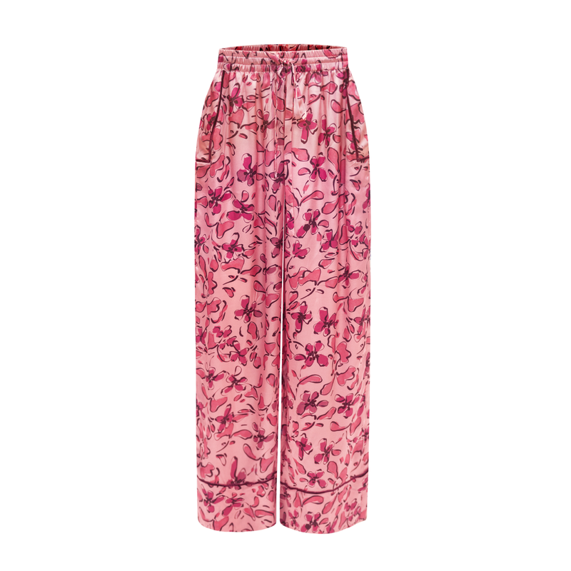 Resort Drawstring Pant -Pink on Pink