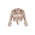 Garcon Shirt -Stretch Silk Charmeuse - Champagne