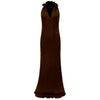 Lysandra Dress with ruffle neck-silk georgette double layer