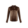 Garcon Shirt - Stretch Silk Charmeuse - Chocolate