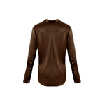 Garcon Shirt - Stretch Silk Charmeuse - Chocolate