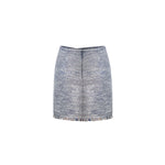 Mini Wrap Skirt - Blue/Brown