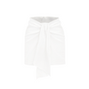 Mini Wrap Skirt- Optic White Linen