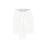 Mini Wrap Skirt- Optic White Linen