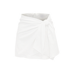 Mini Wrap Skirt- Optic White Linen