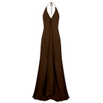 Bias Gown-Dble Layer-Georgette-Chocolate
