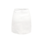 Mini Wrap Skirt- Optic White Linen
