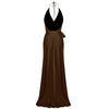 Bias Gown-Dble Layer-Georgette-Chocolate