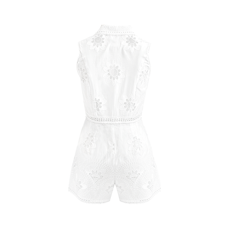 Rosie Romper - Ivory Embroidery Eyelet