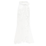 Penelope Skirt- White Flower Cotton