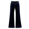 Drawstring Pant Silk Charmeuse Side Stripe - Midnight