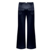 Drawstring Pant Silk Charmeuse Side Stripe - Midnight