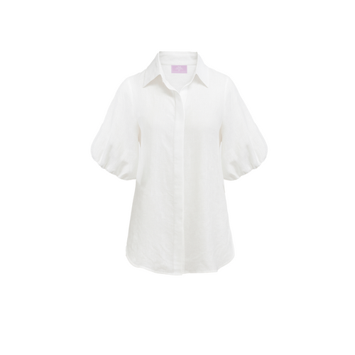 Donna Top Linen - Optic White