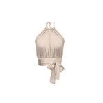 Bardot Top -Silk Charmeuse-Champagne