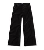 Loli Mid Rise Baggy Velvet- Black