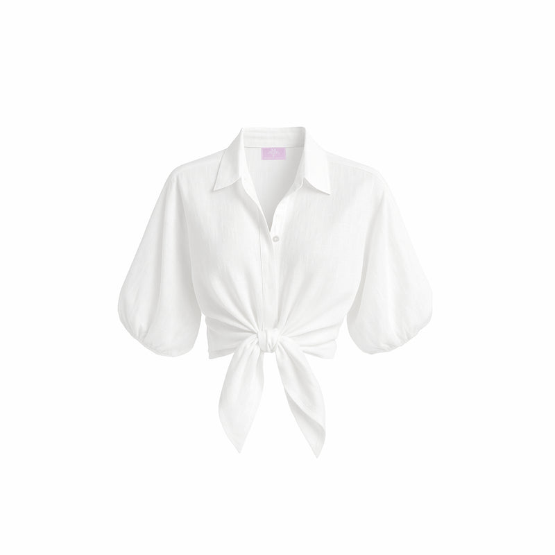 Donna Top Linen - Optic White