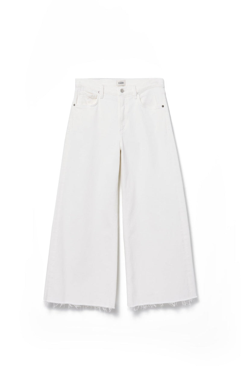 Lyra Wide Leg Crop-  White