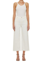 Lyra Wide Leg Crop-  White