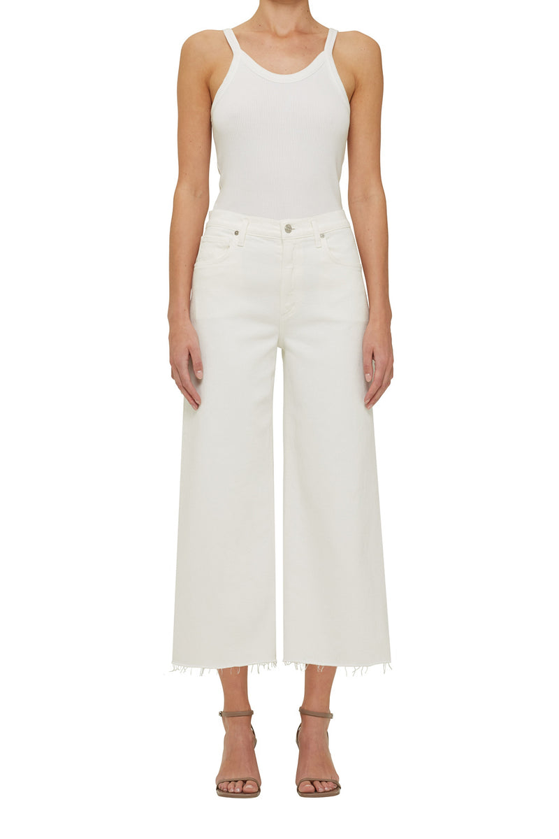 Lyra Wide Leg Crop-  White