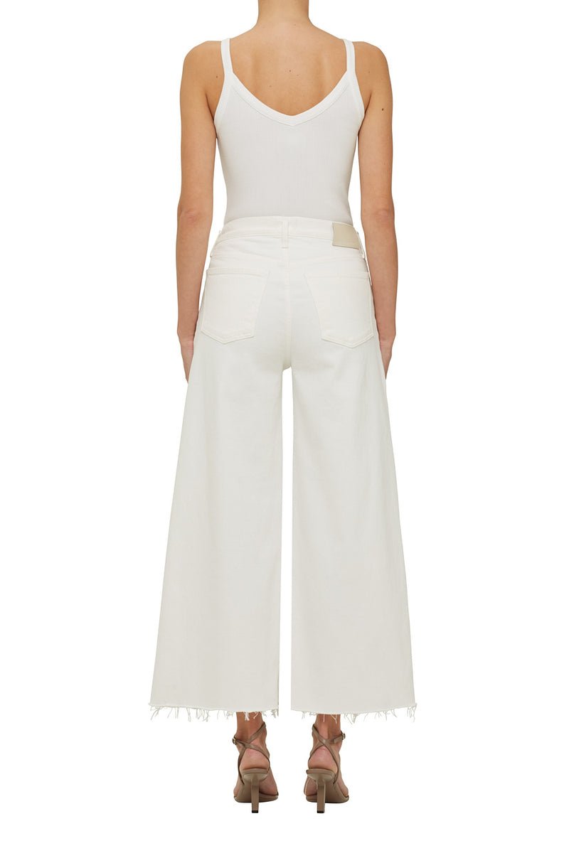 Lyra Wide Leg Crop-  White