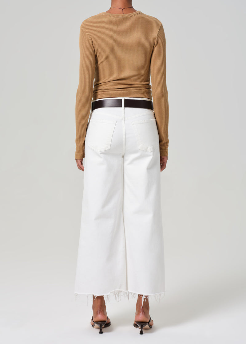 Lyra Wide Leg Crop- Soft White