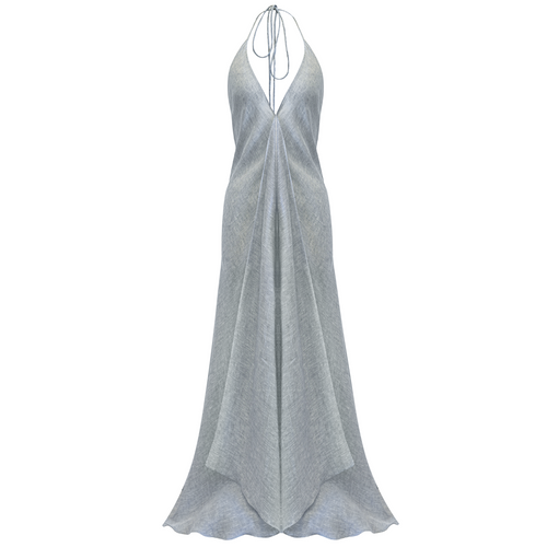 Bias Gown - Single Layer- Linen Gauze