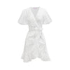 Penelope Mini Dress - White Flower Cotton