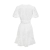 Penelope Mini Dress - White Flower Cotton