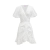 Penelope Mini Dress - White Flower Cotton