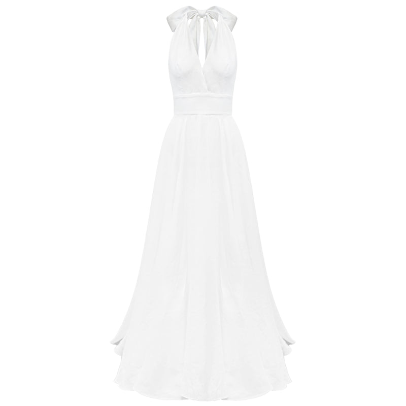 Monroe Dress - Linen White