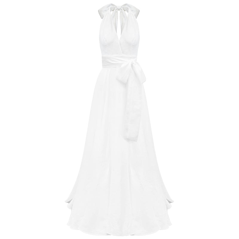 Monroe Dress - Linen White