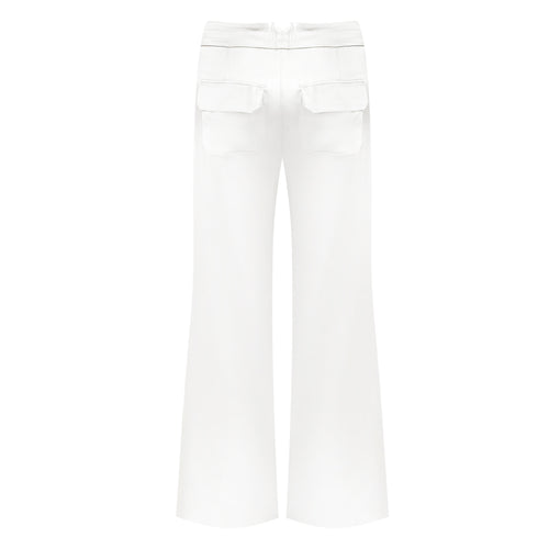 Drawstring Pant -30mm Silk Charmeuse - Ivory 006