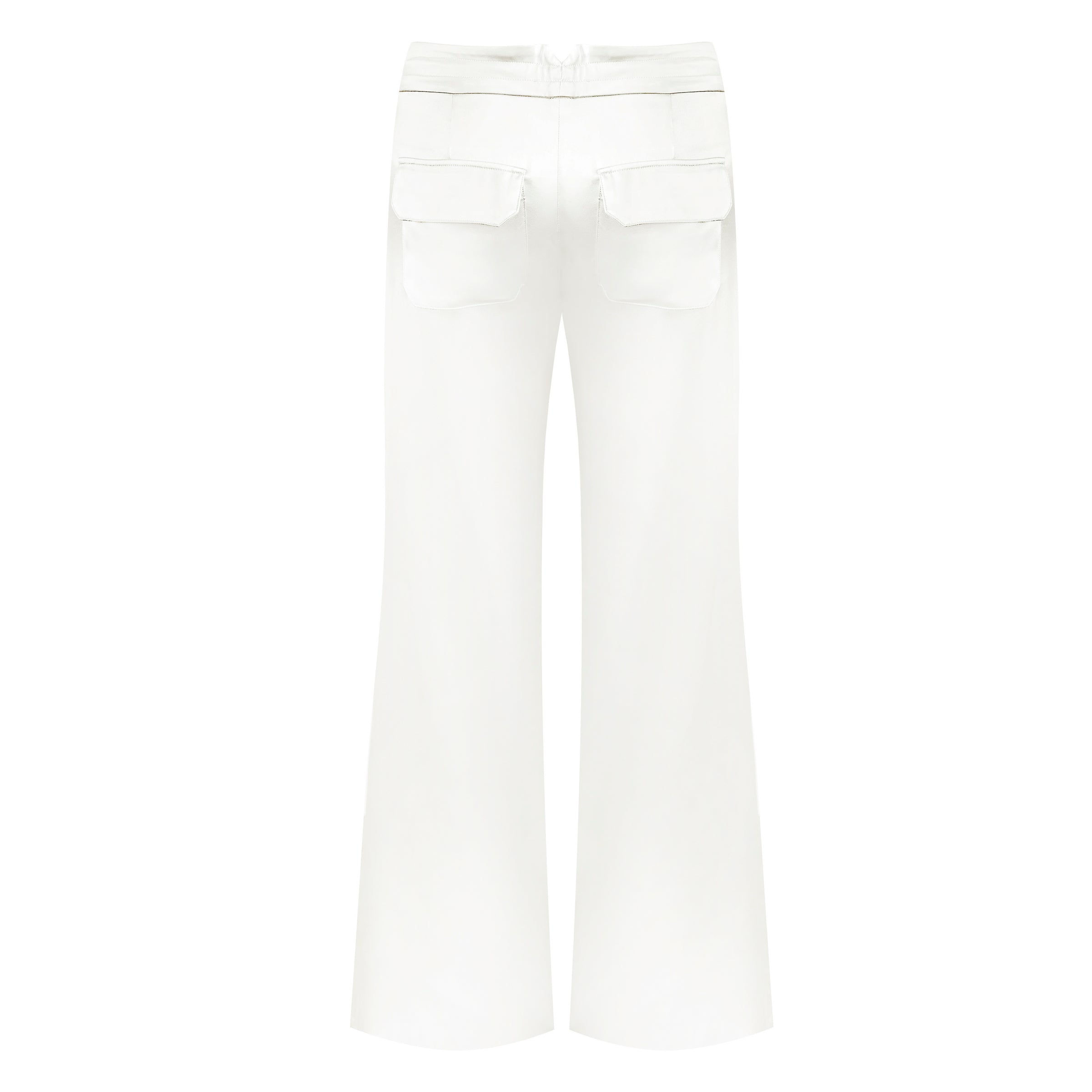 Drawstring Pant - 30mm Silk Charmeuse - Ivory – Michelle Farmer