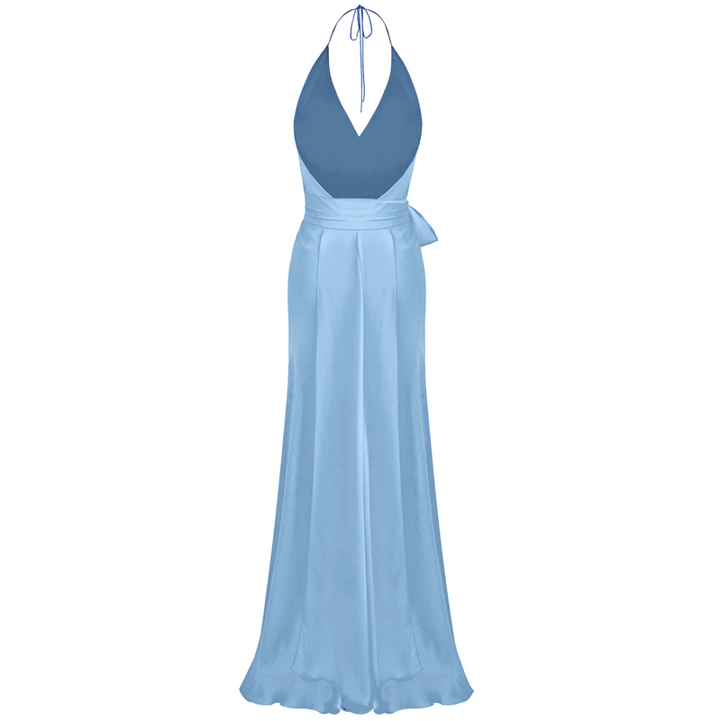 Bias Gown - Single layer Georgette - Hydrangea