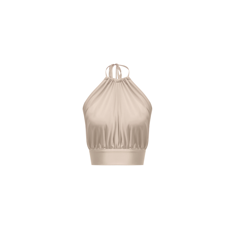 Bardot Top -Silk Charmeuse-Champagne