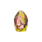 Bardot Top - Silk Chiffon - Pink / Green Abstract